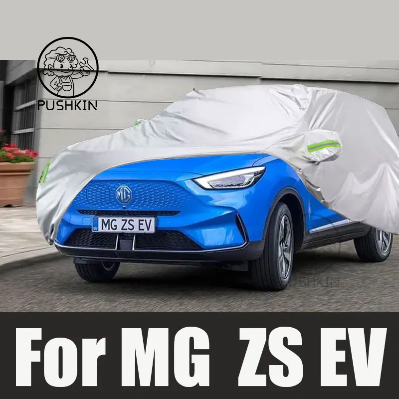 Full Car Covers Outdoor Sun UV Protection Dust Rain Snow Oxford cloth Protective For MG ZS EV  2019 2021 2022 2023 Accessories