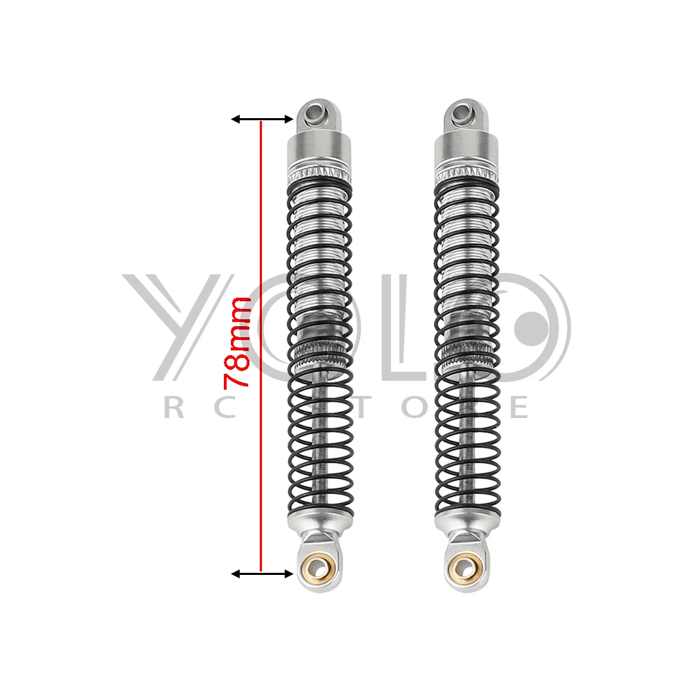 4 шт. 78 мм алюминиевые амортизаторы для 1/18 RC Crawler TRX4M TRX-4M Бронко Defender обновленные