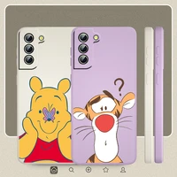 winnie the pooh anime case for samsung galaxy s22 s21 s20 s10 note 20 10 ultra plus pro fe lite liquid rope phone cover core