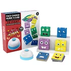 Кубик-головоломка с изменением лица, новые строительные блоки Монтессори, выражение, пазл для детей, забавные выражения, пазл, красочная головоломка, игрушка