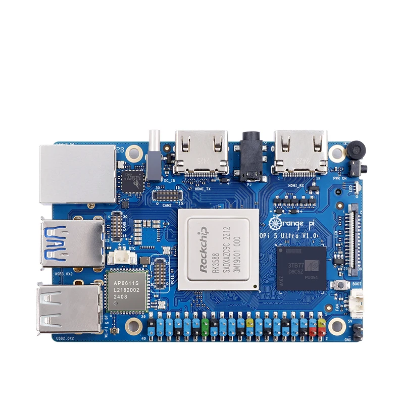 Фото Плата для разработки Orange Pi 5 Ultra с восьмиядерным чипом Rockchip RK3588 и памятью LPDDR5 №2