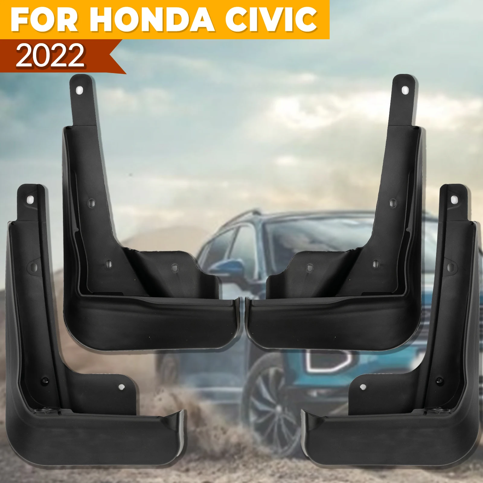 

4 шт./комплект, брызговики для Honda 11th Civic 2022