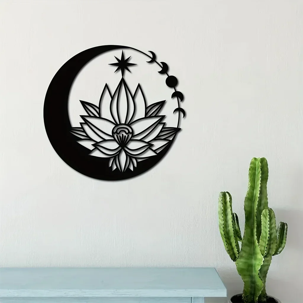 metalowych dekoracji ściennych Iron Lotus Art Home Decor Metal Wall Sign Livingroom Room Hanging