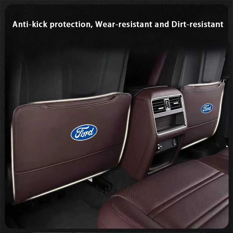 

1pcs Car Seat Back Anti Kick Pad Scratch Mat For Ford Focus Fiesta Ranger Mustang Escort Falcon Flex S-MAX Kuga Mondeo Fusion KA