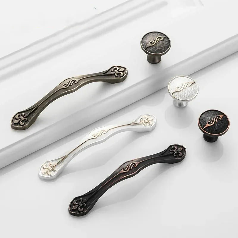 Антикварные дверные ручки винтажные для ящиков в европейском стиле ретро и