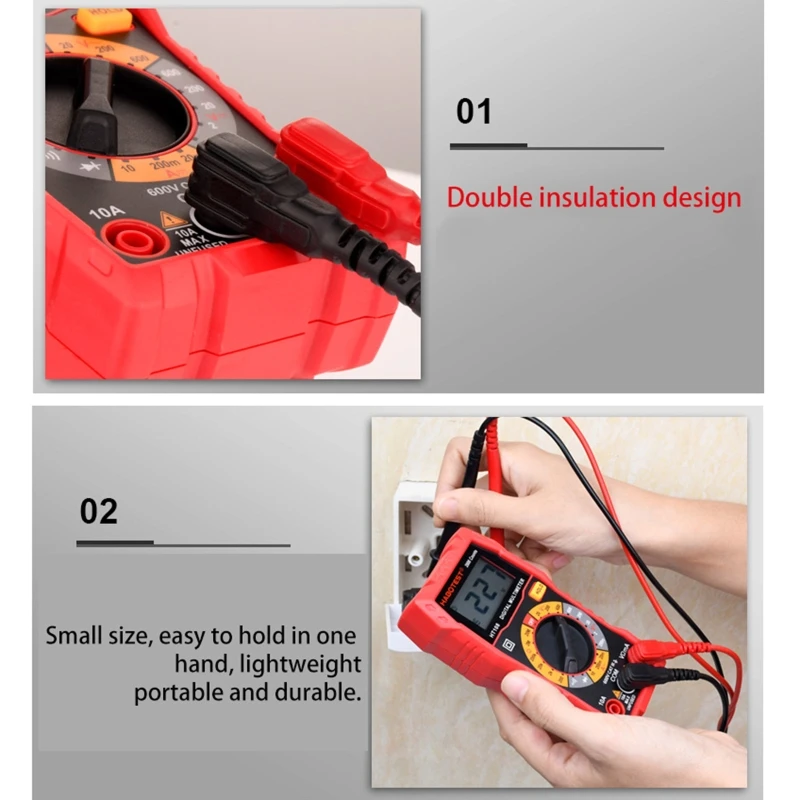 

Цифровой мультиметр 37MD TRMS, 2000 отсчетов, вольтметр, Омметр, ручной диапазон, точно измеряет сопротивление напряжения и тока