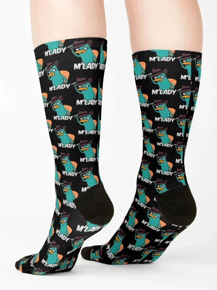 Perry Platypus - M_Lady Socks cartoon Stockings compression christmas gift Men's Women's