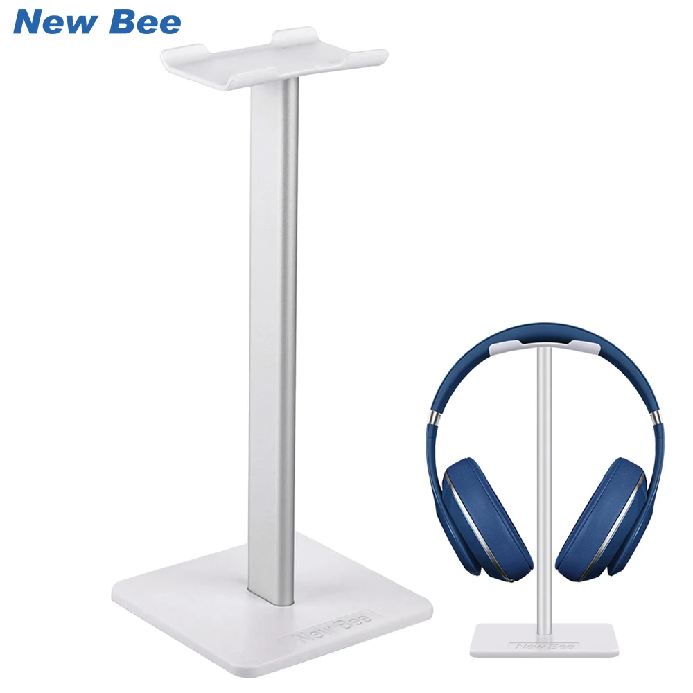 

New Bee Metallic Headphone Stand Headset Holder Earphone Hanger Fashion Display for Headphones bracket White