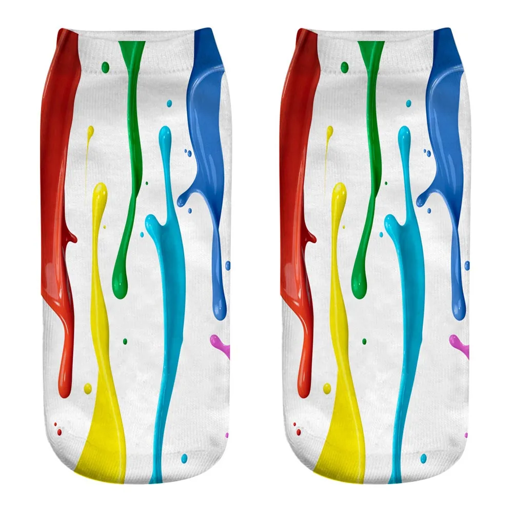 

Новые модные носки с 3D-принтом картины маслом эпохи Возрождения рококо барлотта локомотив панк уличный стиль