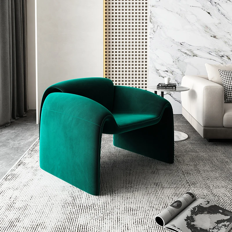 

Роскошное одноместное кресло TuyaLight, одноместное кресло в скандинавском стиле для отдыха, для спальни, простого балкона, сетчатые красные кр...