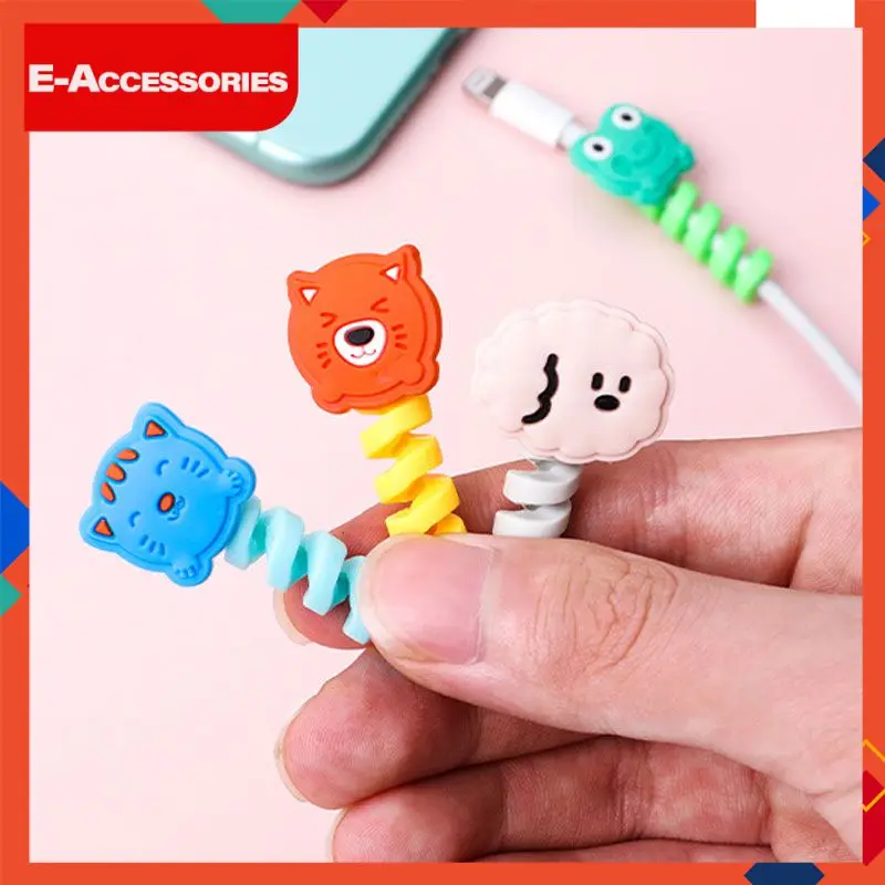 

2/4/6PCS Protective Cable Covering Line Lovely Cartoon Charger Cable Covering Line Cable Protective Cover