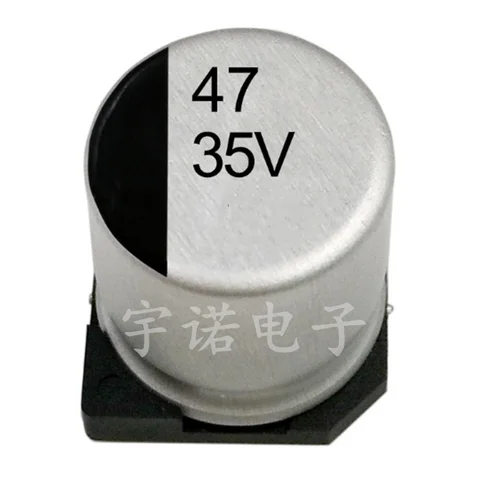 10 шт., алюминиевый электролитический конденсатор 35V4 7 мкФ, 6*5 мм SMD, высококачественный патч 47 мкФ 35 в, Размер: 6,3x5,4 (мм)