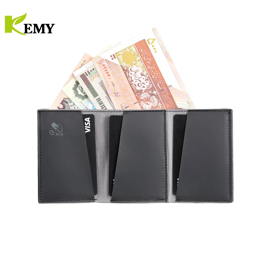 Genuine Leather Card Holder ID Credit Card Case Wen Wallet Elastic Band Coin Purse RFID Protection Cardholder Case Clip