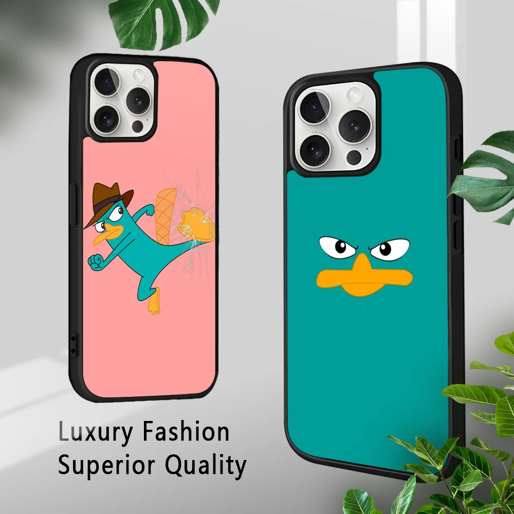 Чехол для телефона с рисунком P-Phineas и F-Ferb iPhone 16 15 14 13 12 11 Pro Xs Max Mini Plus Celulares Hard Funda