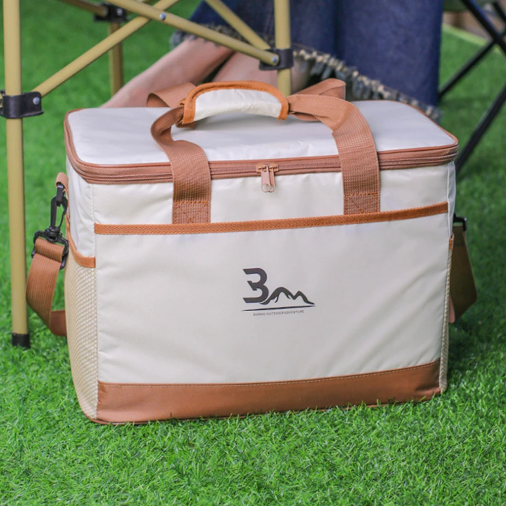 Bag With Hard Liner Large Insulated Picnic Lunch Bag Box Coo