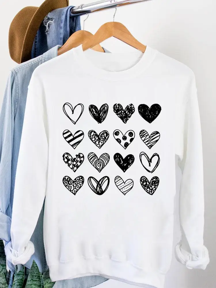 

Женская одежда, модные пуловеры, толстовки с капюшоном и круглым вырезом, Женский трендовый свитшот с графическим принтом в виде милого сер...