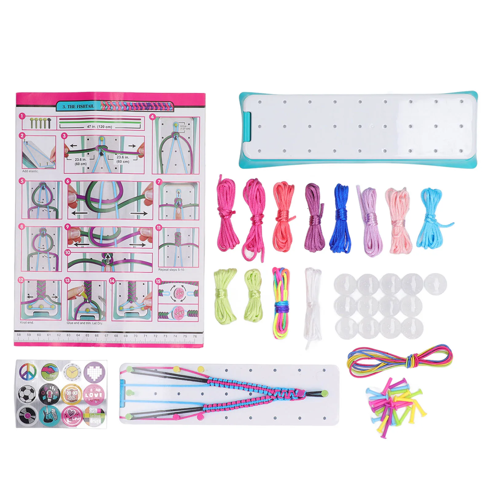 

Bracelet Making Kit Rugged Skills Development High Strength Sticker Friendship Bracelet Making Kit Colorfast for The Elderly