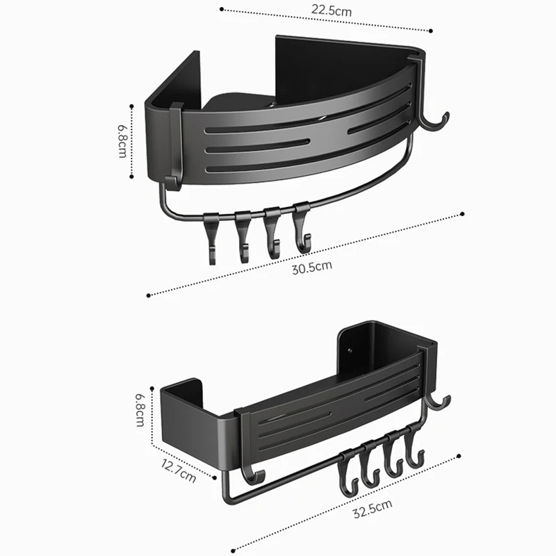 Тройная Полка Для Ванной Комнаты Ermo Настенная Компактная Хранения Унитаза