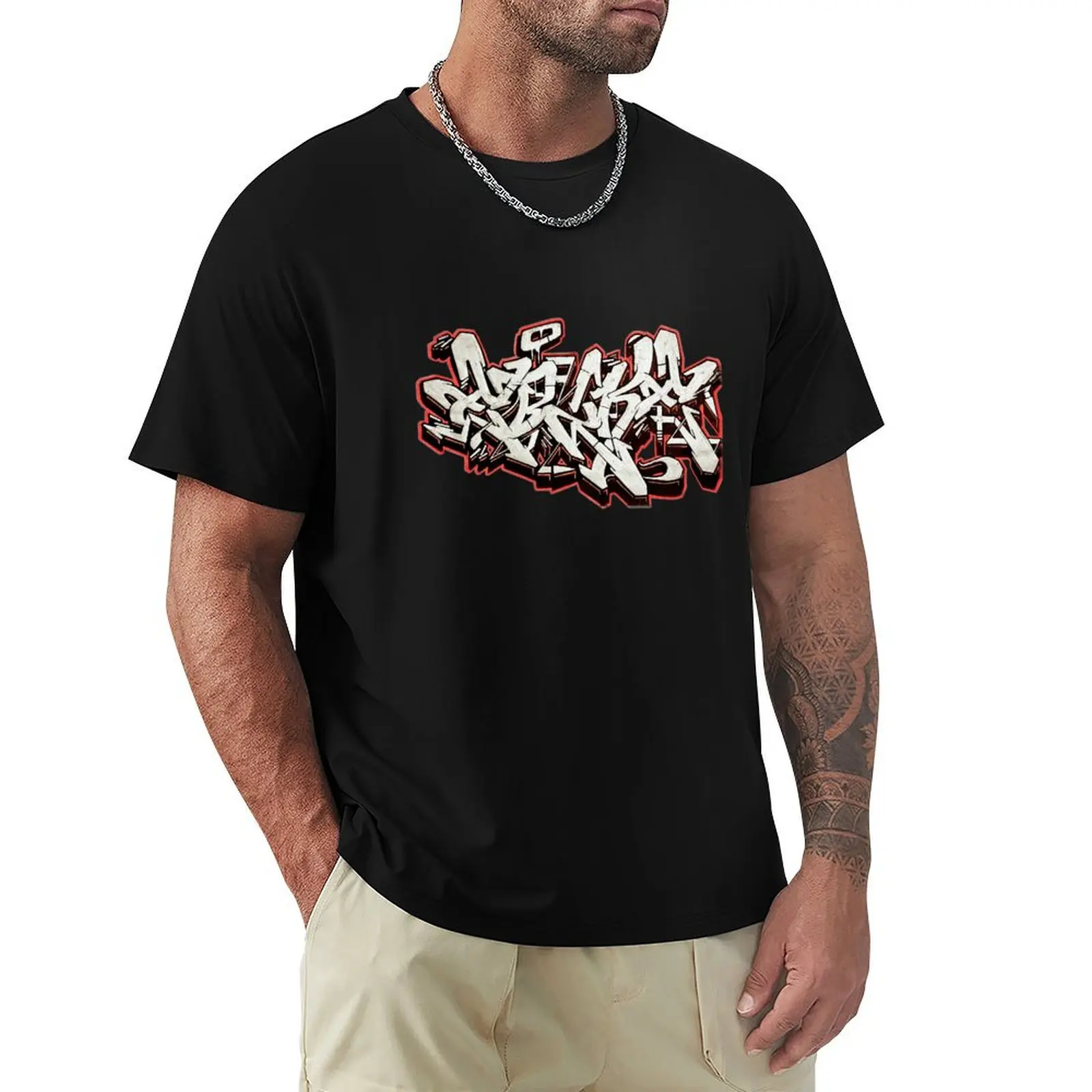 Фото Футболка EBZKE BY ESONE URBAN GRAFFITI STREET STYLE, однотонная, большого размера. №1
