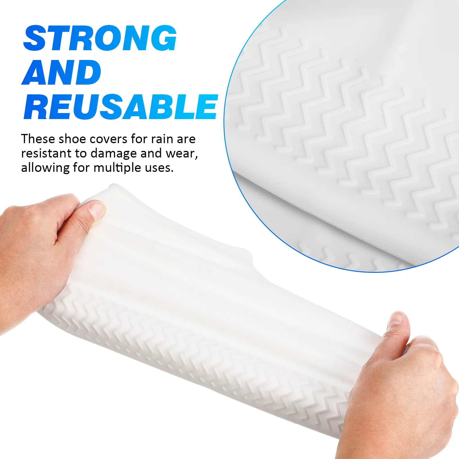 2 пары нескользящих бахил водонепроницаемые защитные бахилы непромокаемые