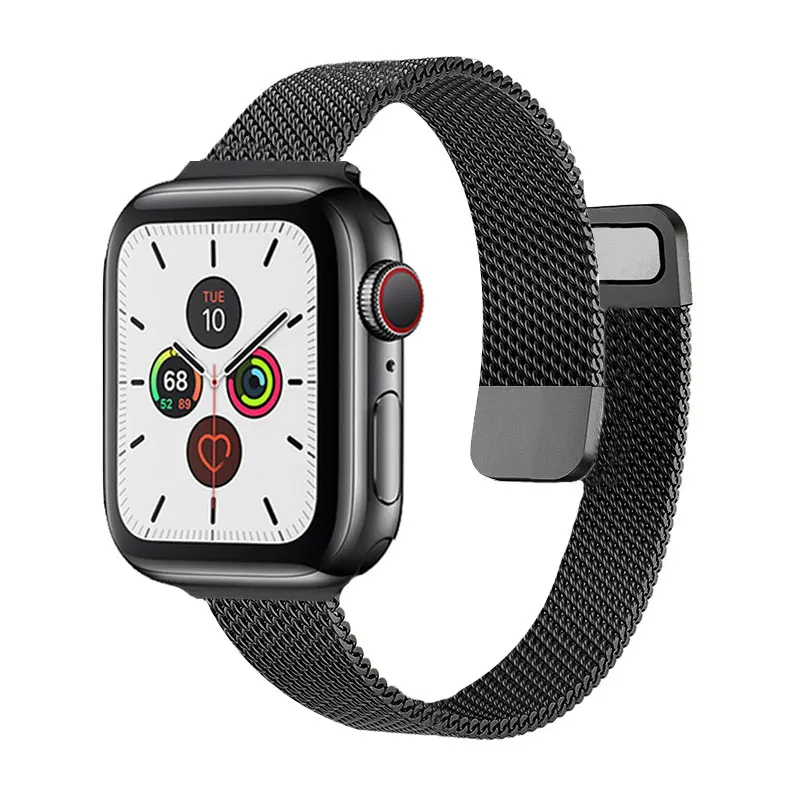 

Магнитный Тонкий ремешок для Apple Watch Band 44 мм 42 мм 45 мм, женский браслет из нержавеющей стали для iWatch Series 3 4 5 6 SE 7, 41 мм 40 мм 38 мм