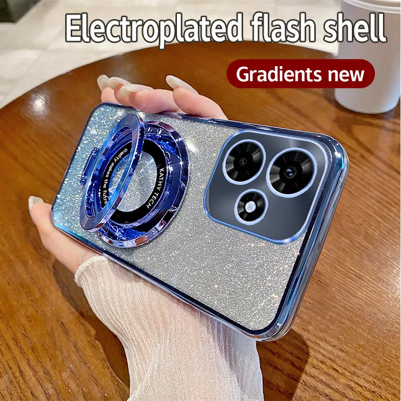 Чехол для Infinix Hot 30i гальванический мягкий блестящий чехол из ТПУ задней крышки