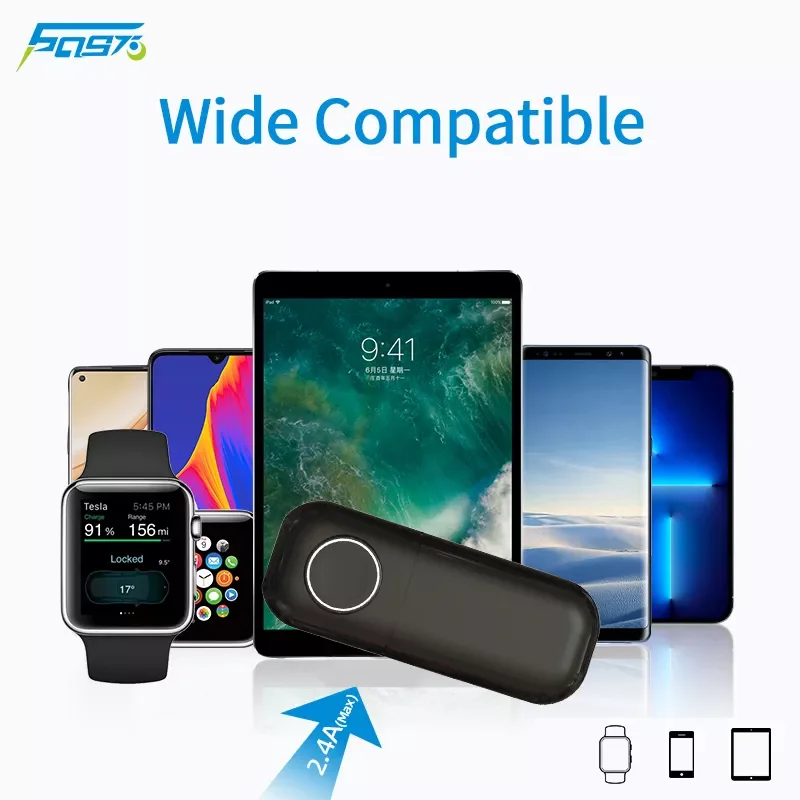 

2023New Pocket Power Bank 5000mAh Portable Wireless Charger Charging For iPhone 13 With Magnetic Charging Watch Function For iwa