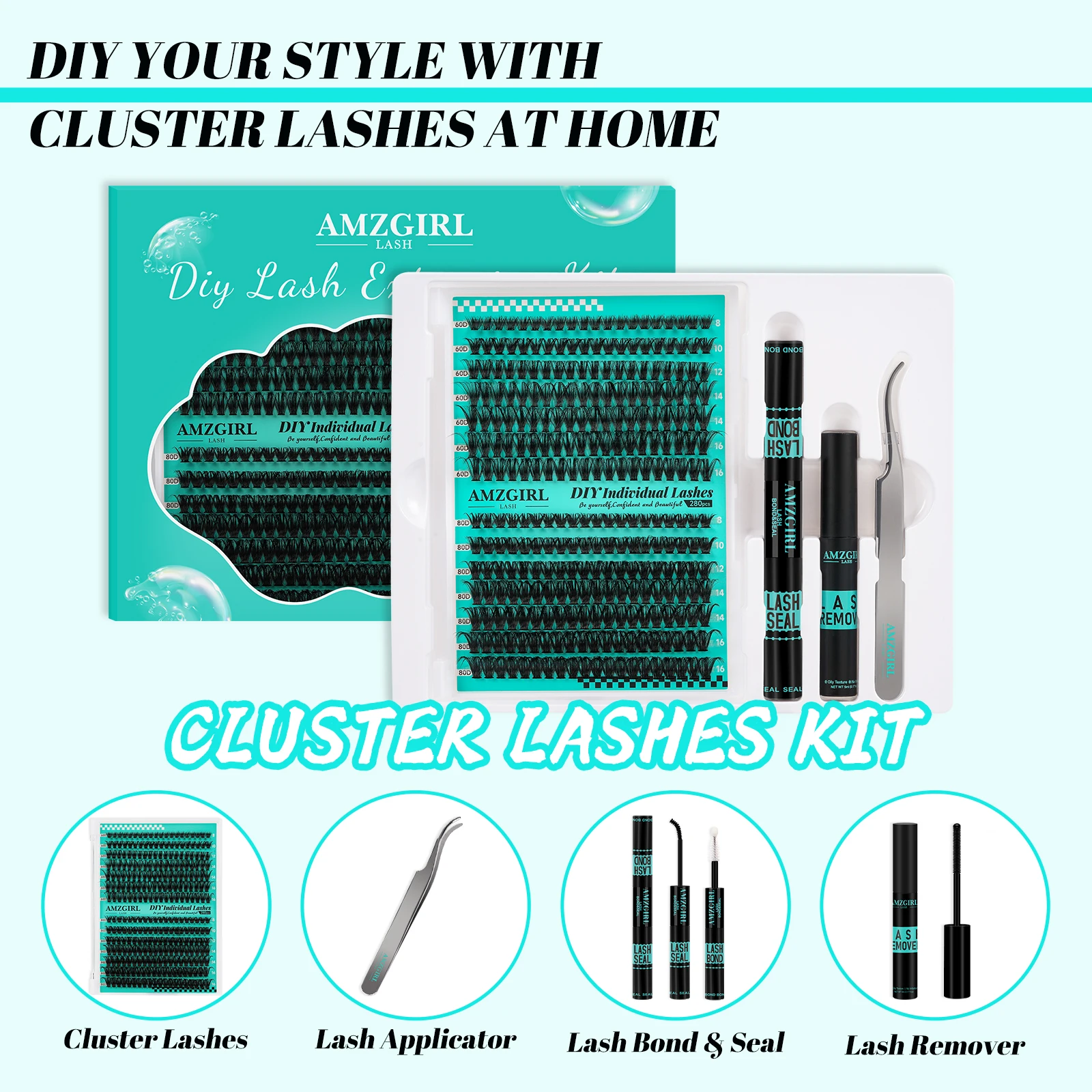 Набор для наращивания ресниц Amzgirl