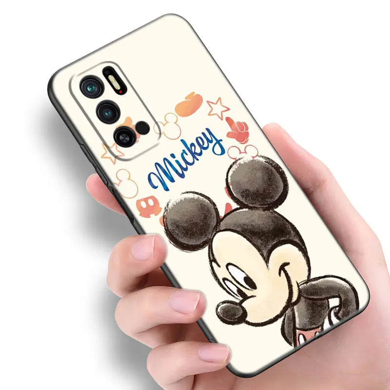 Черный силиконовый чехол для телефона с Микки Маусом Xiaomi Redmi Note 10 11 11S 12 13 Pro 4G Plus 10S