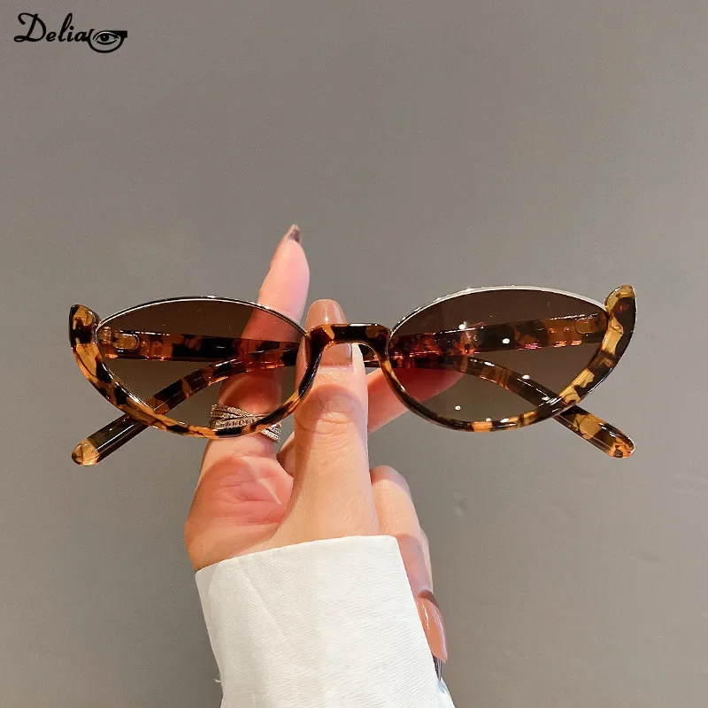 Солнцезащитные очки в стиле хип-хоп с полуободковой оправой уличные Винтажные