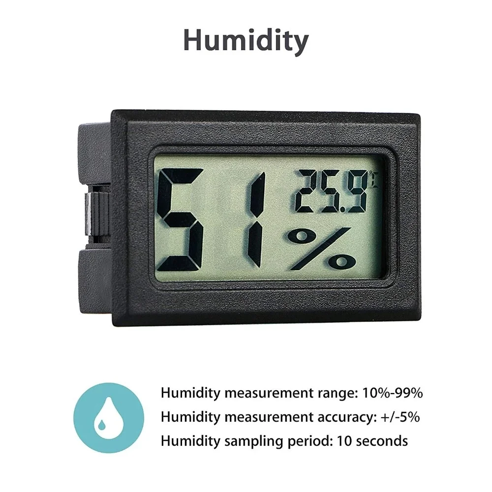 Mini LCD Digital Indoor Convenient Temperature Sensor Humidity Meter Thermometer Hygrometer Gauge Instruments Cable |