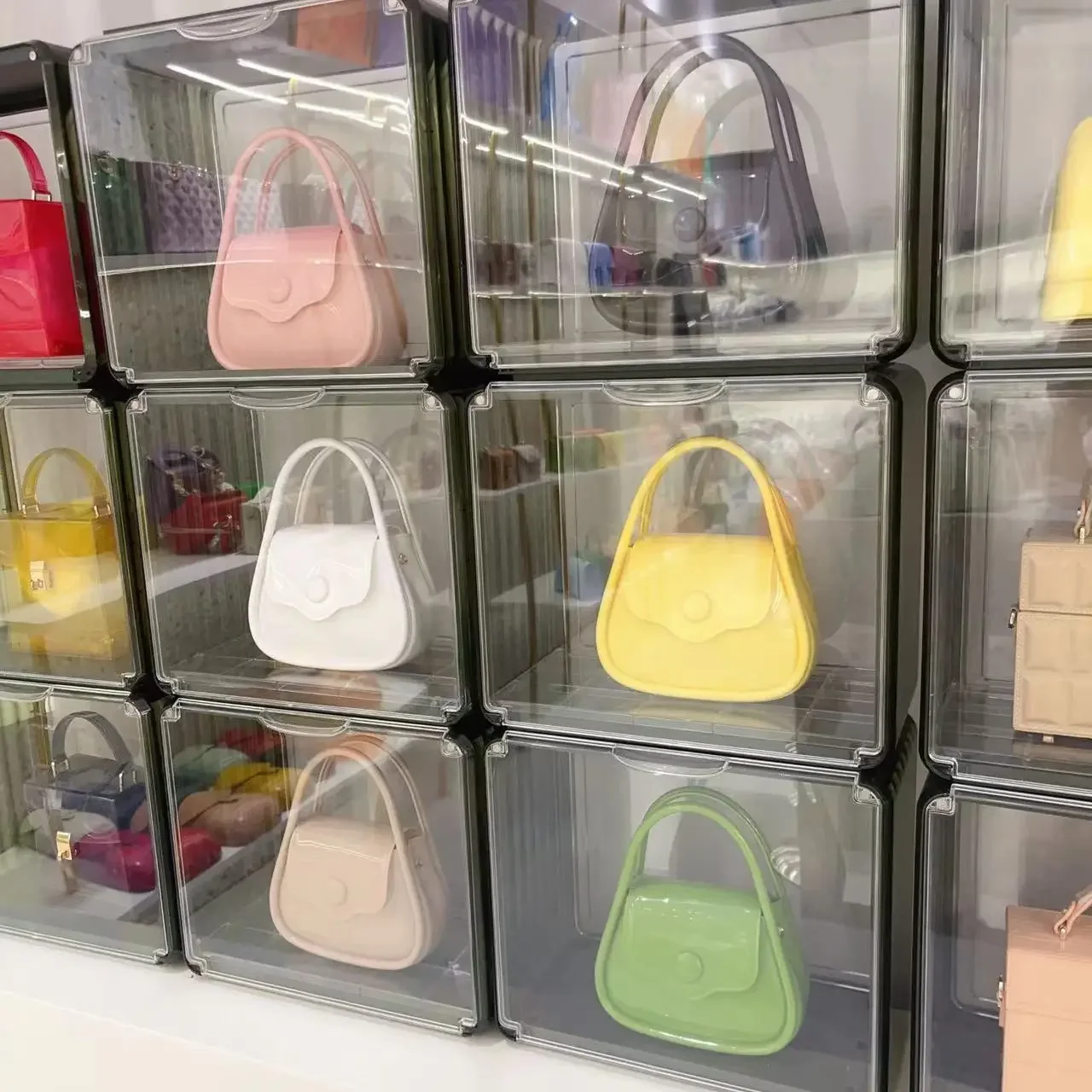 Модные маленькие мини-сумки на плечо желеобразного цвета для женщин сумка 2023