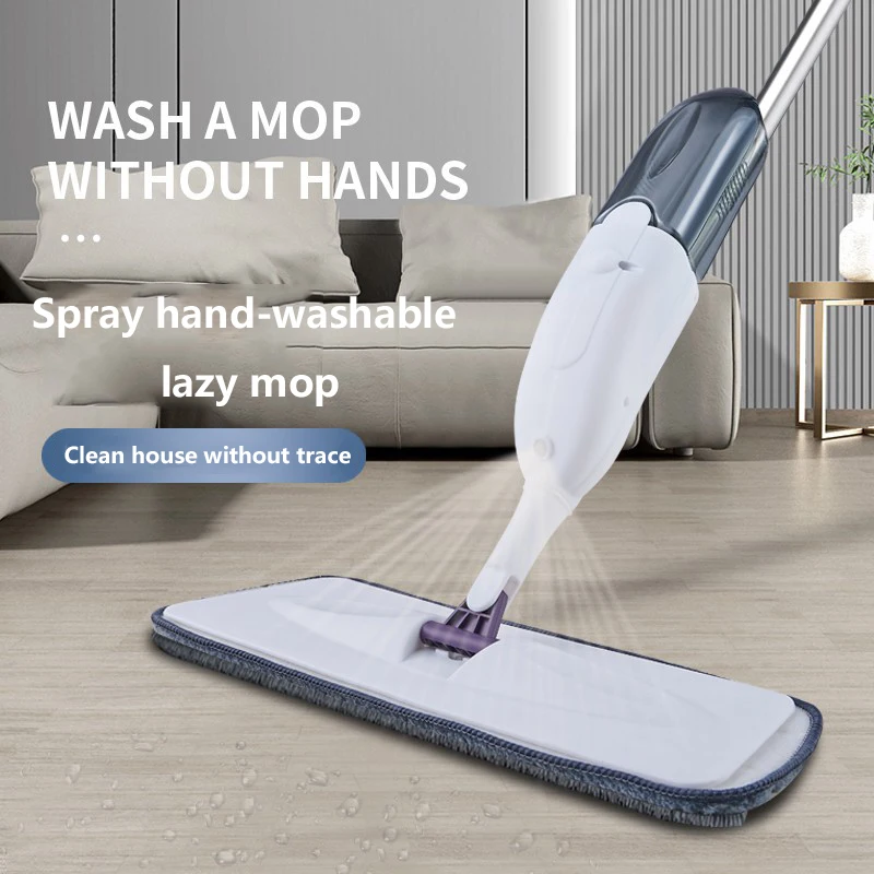 

Water Spray Mop Wooden Floor Watering Flower Mopping Spray Mop Lazy Spray Mop Household With 2 Polyester Microfiber Cloth