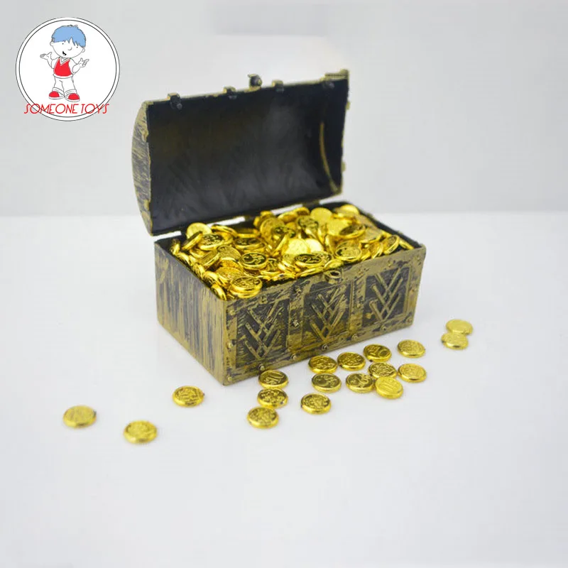 

Scene Ornaments Phicen 1/6 Scale mini Treasure Box Gold Coins Model for 12" soldier Action Figure Body Dolls Scene Accessories