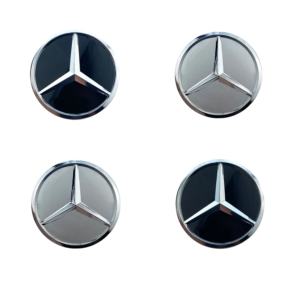 4 шт. 60 мм черный серебристый центральная крышка ступицы колеса автомобиля значок