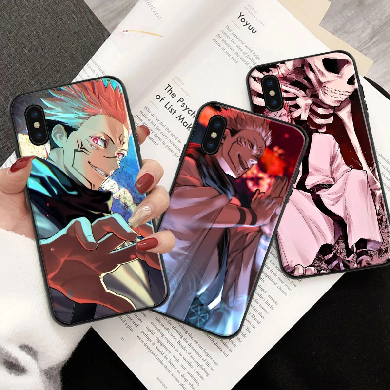 

Cartoon Anime Jujutsu Phone Case For iPhone 13 Pro MAX Mini Funda Coque Carcasa Back Cover Wolf For iPhone 13 Pro MAX Mini