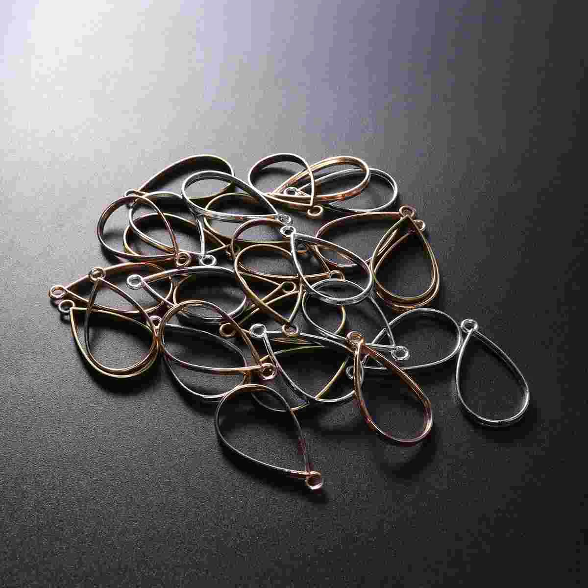 

30 PCS Hollow Pendants Jewelry Making Pressed Flower Frame Frames Blank