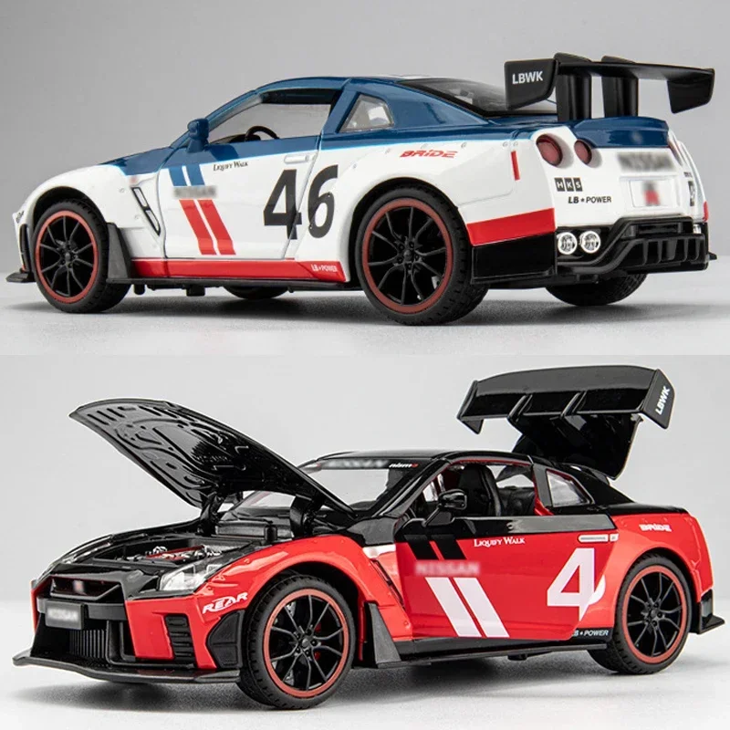 1:24 модель спортивного автомобиля God Of War Nissan Skyline GTR R34 R35 из сплава Литые