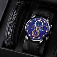 mens fashion sport watch men stainless steel quartz wristwatch casual black leather bracelet male business %c2%b7luminous clock watch