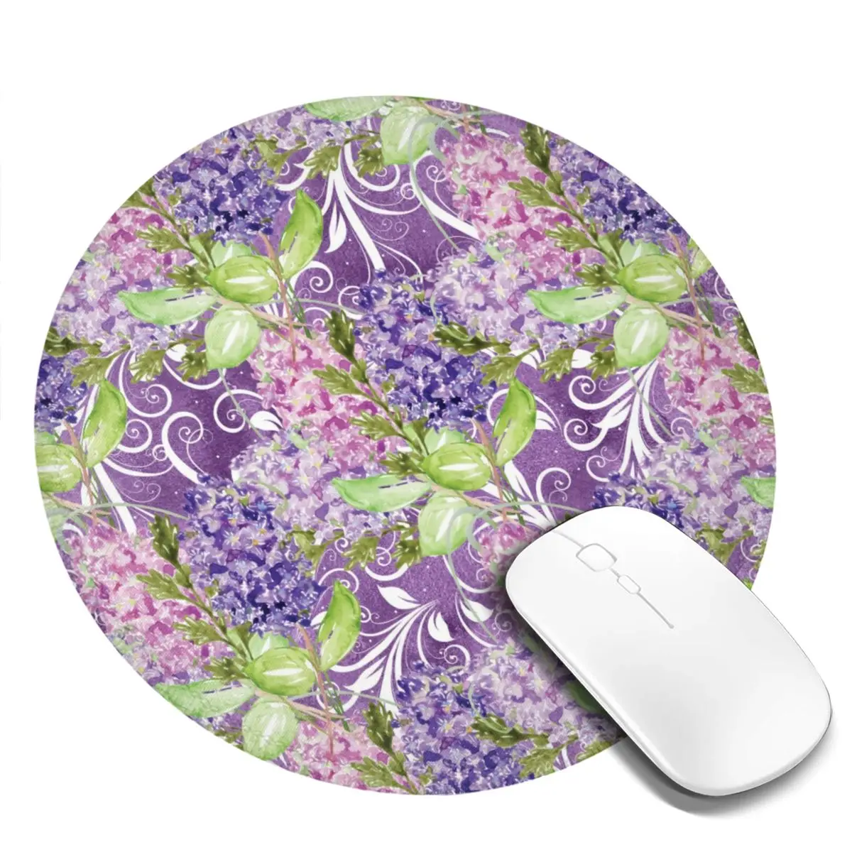 

Фиолетовый цветочный органический акварельный цветочный лучший резиновый коврик для мыши, подлокотник, милый Настольный коврик для мыши с принтом