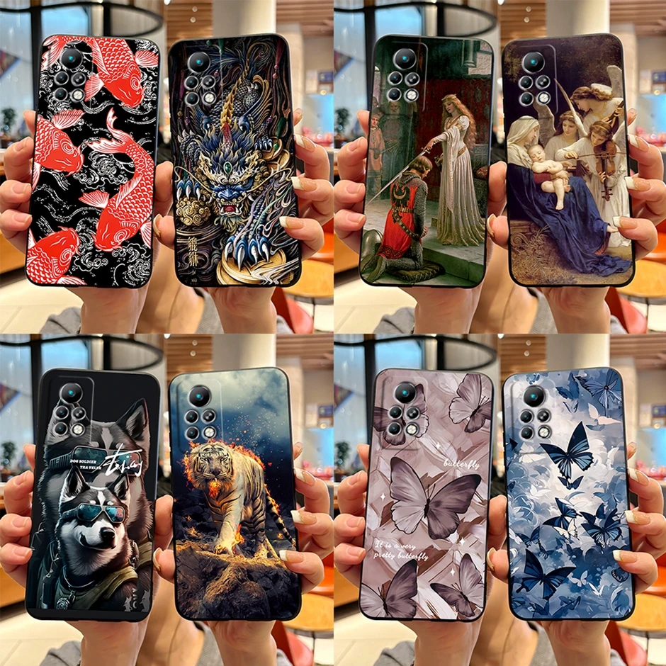 Защитные чехлы для Infinix Note 11s модный предмет искусственные Чехлы 11 Pro X697