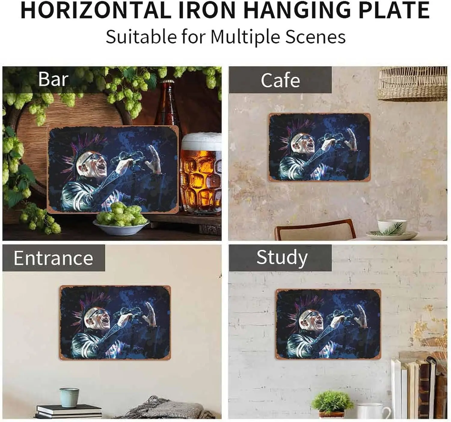 Плакат Sngers Mynrd J Keenn Metl Tn Sgn Vntge rt Wll Decor 12 x 8 nch