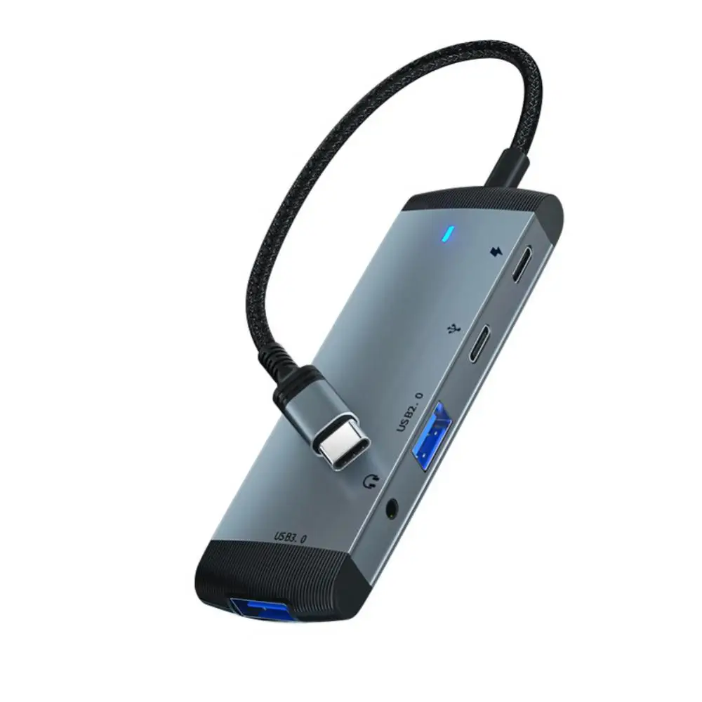 

Usb 3.0 2.0 Data Transfer Portable Usb C Multiport Hub 480mbps Computer Accessories Pd 60w Expansion With Audio 3.5mm 5 In 1