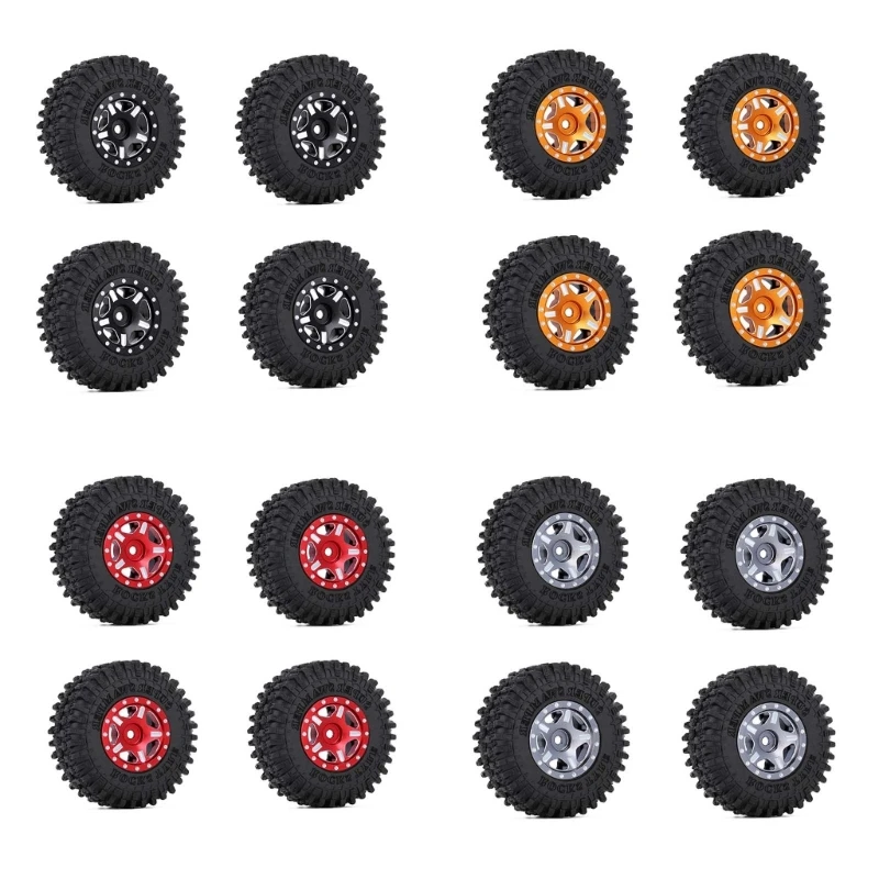 

4 шт., резиновые шины для радиоуправляемых машинок SCX24 1:24