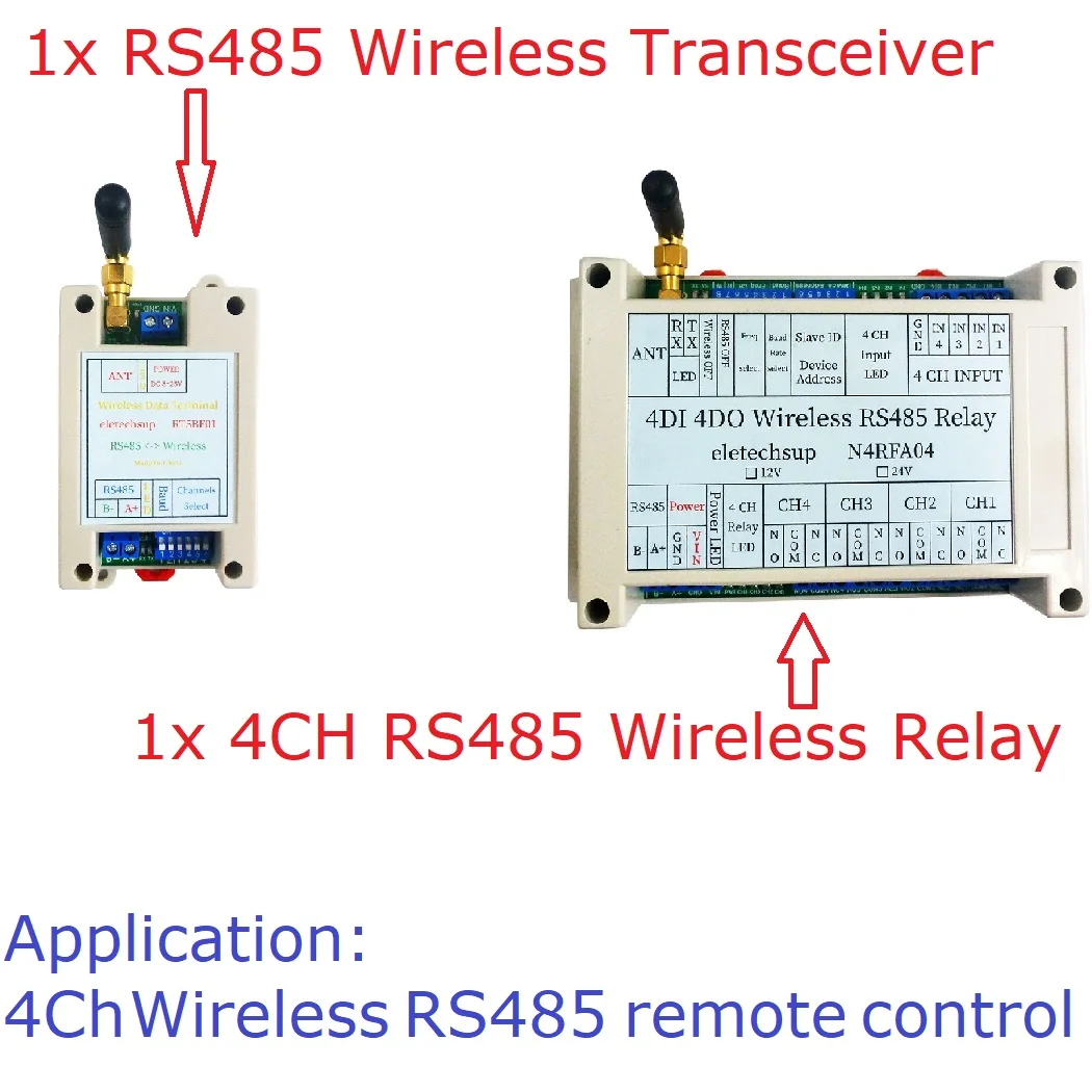 4di-do 433m Wireless Rs485 Bus Relay Module