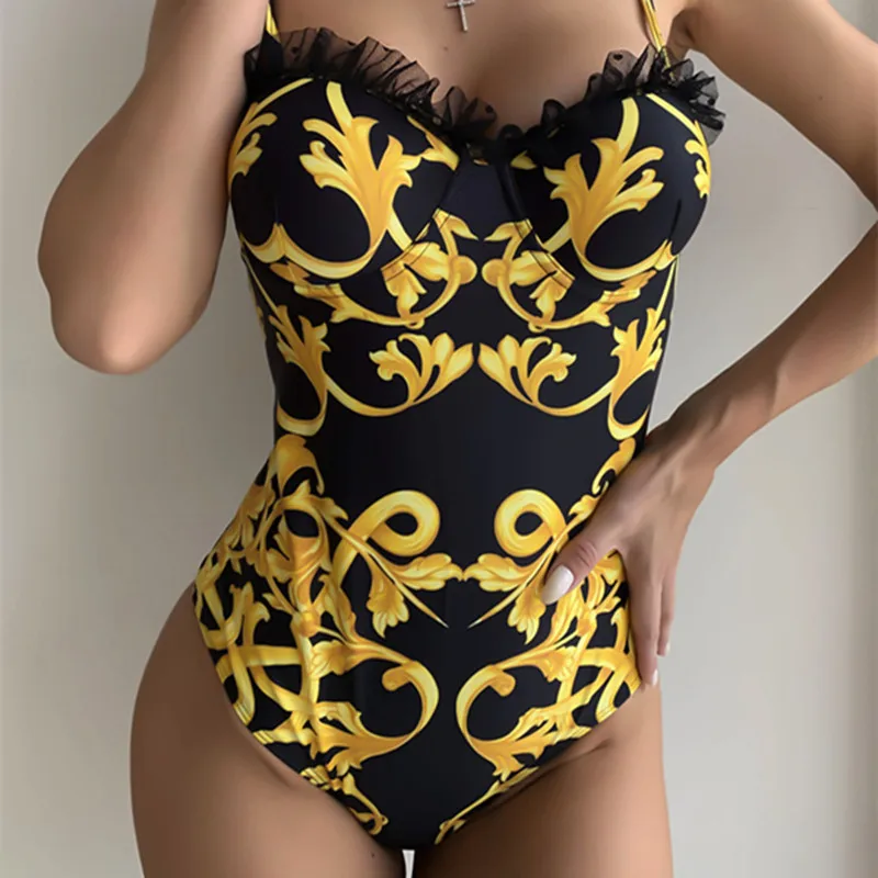 Новые кружевные цельные купальники