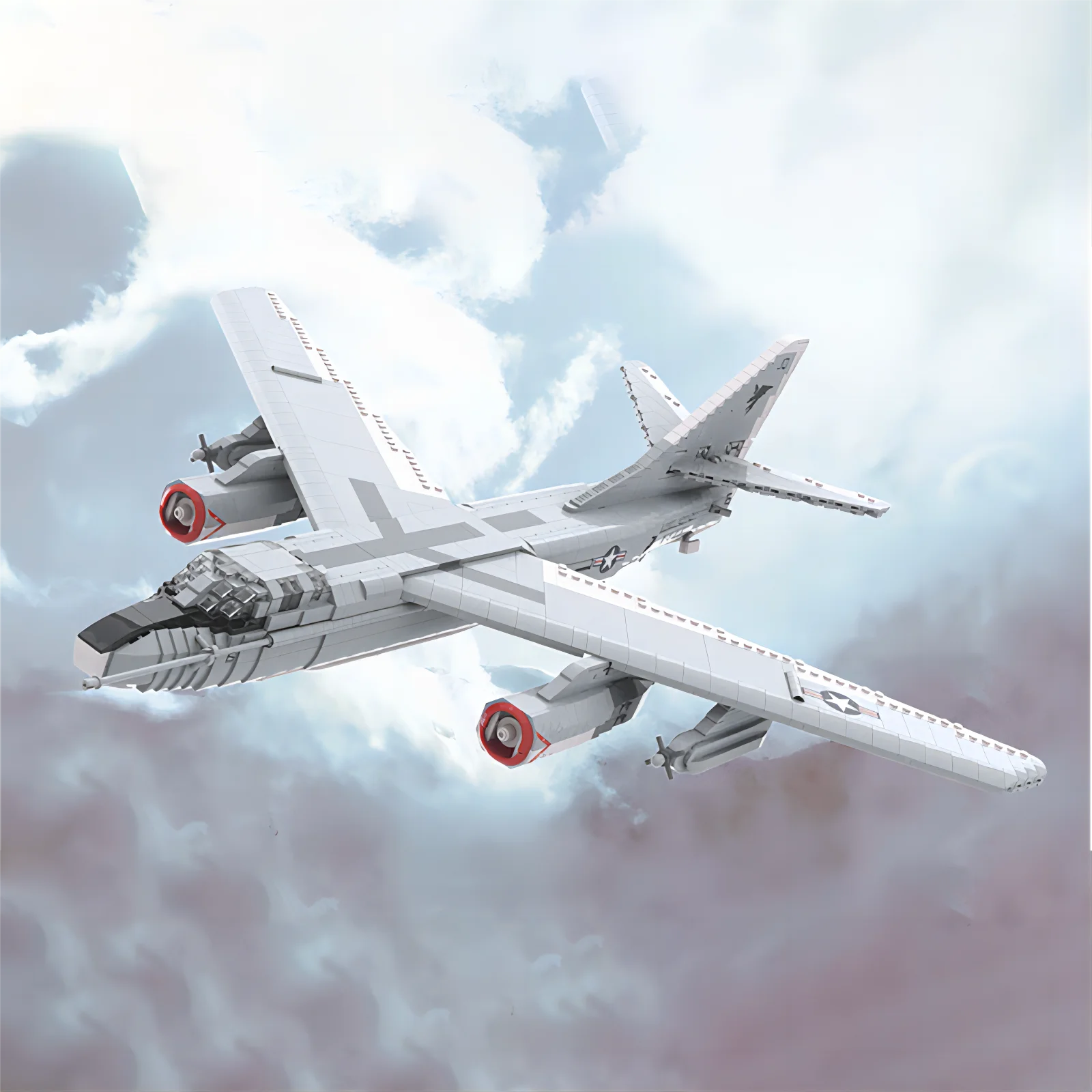 Военный масштаб 1:35 класса EA-3B Sky Samurai Fighter собранная игрушка из строительных