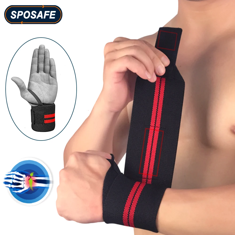 

1Pcs Elastic Wrist Wraps 45cm/18inch for Fitness Powerlifting Bodybuilding Weight Lifting Cross-training Wrist Supports Training