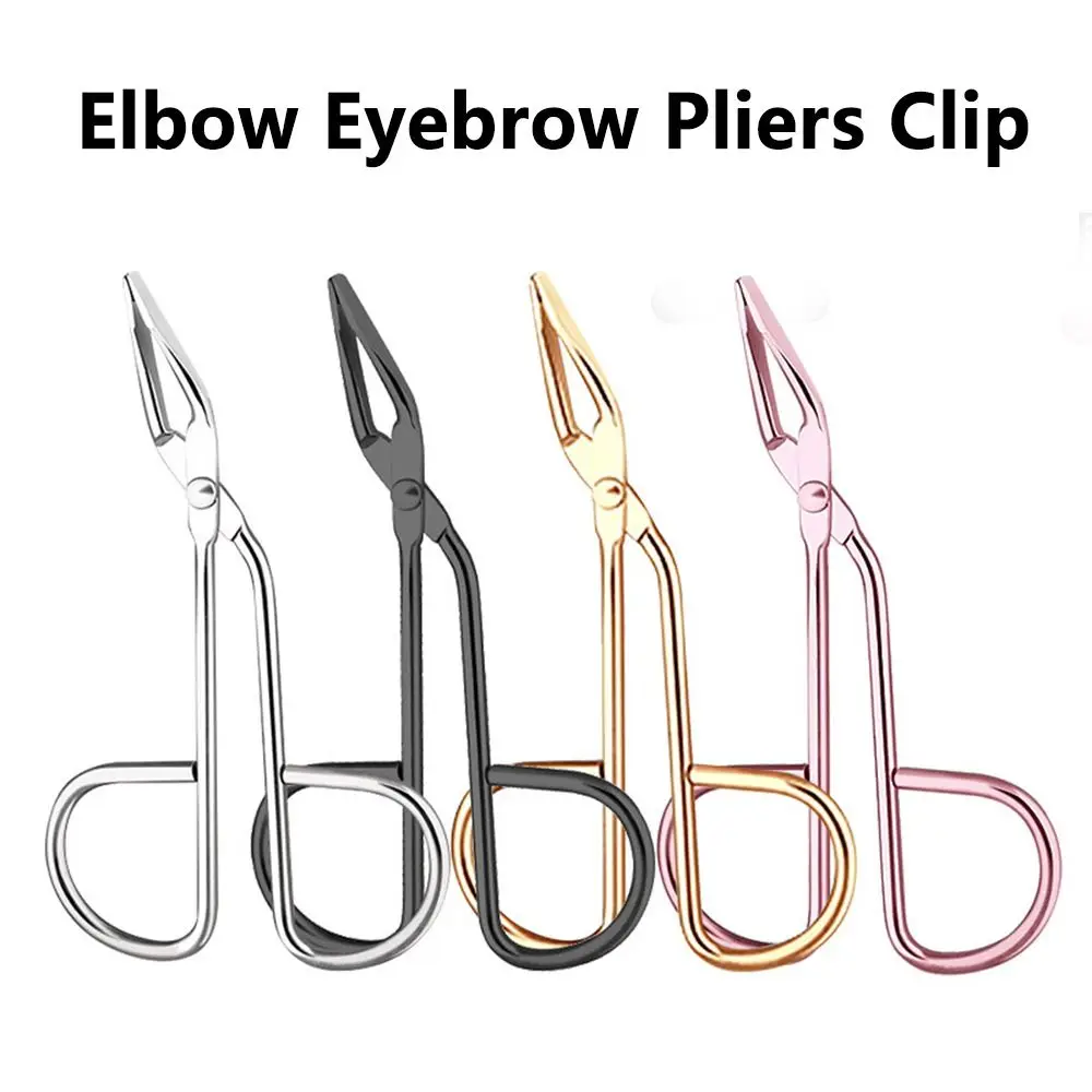 

Stainless Steel Elbow Eyebrow Pliers Clip Scissors Tweezers Straight Pointed Professional Eyebrow Plucking Makeup Beauty Tools