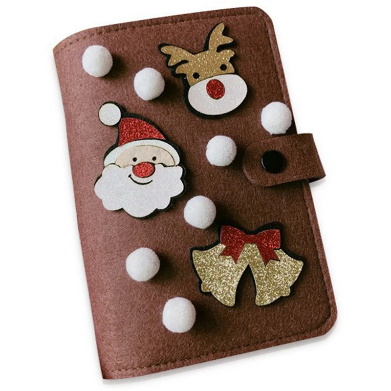 

Рождественский блокнот, милый мультяшный Рождественский лосец, ручная книга, блокнот с свободными листьями, дневник, детский подарок